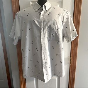 Old Navy Short Sleeve Button Down with Pelicans- Large